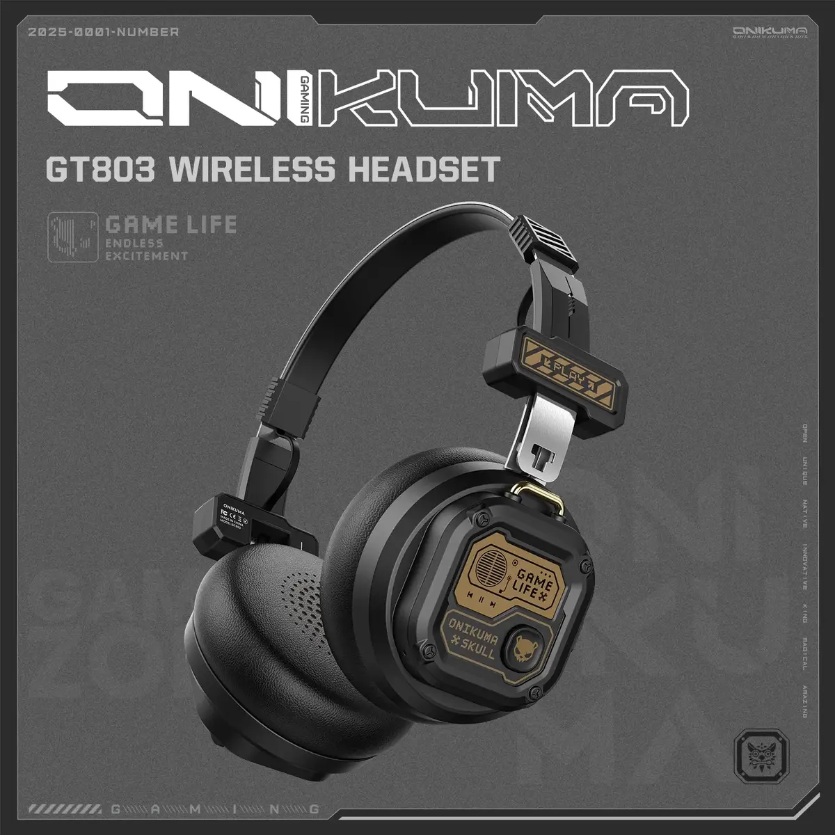Игровая гарнитура Onikuma GT803 - черная Photo 2
