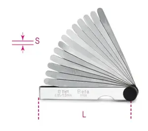 Sukāmā mērlente Beta Tools 1708/20 — metriskā 0,05–1,00 mm, komplekts 20 lāpstiņas