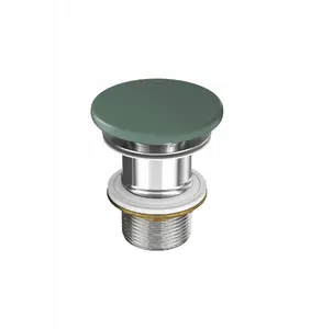 CERSANIT ceramic sink plug without overflow, matte green