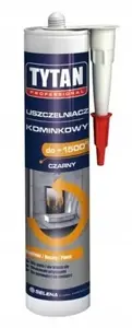 Sealant for Fireplace Tytan 1500/280, high-temperature resistant up to 1500°C, 280 ml, black