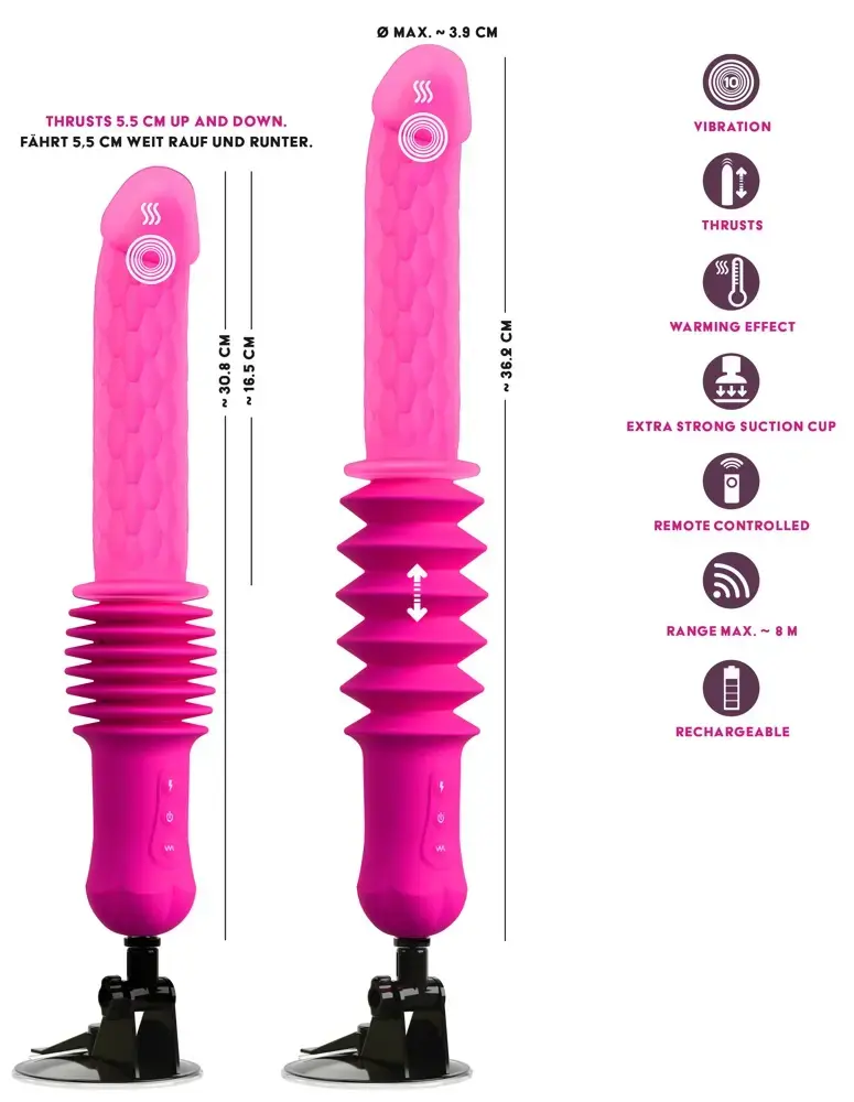 Вибратор You2Toys RC Warming Fucking Machine Pin Photo 14