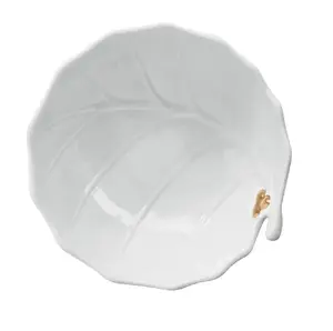 Porcelain bowl EASY LIFE HOLLY & BERRY White D14 cm — 14 cm diameter, white