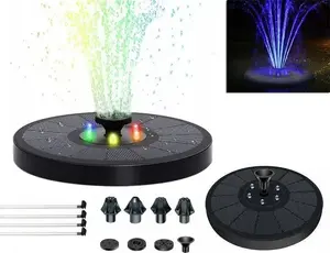 Солнечная фонтанная помпа CreativeHome ZD70G с RGB-подсветкой — насос для пруда, на солнечной энергии