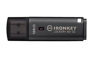 USB flash drive KINGSTON IronKey Locker Plus 50 G2 128GB, USB Type-A, USB 3.2 Gen 1, AES-256, FIPS 197