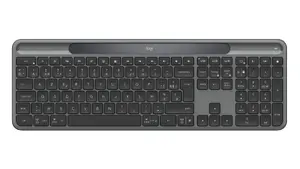 Bezvadu tastatūra Logitech Signature Slim Solar+ K980 — RF + Bluetooth, AZERTY, grafīts