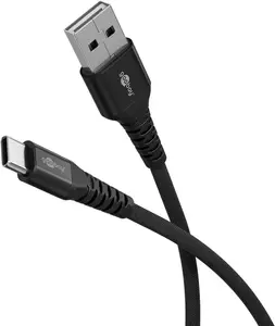 Кабель USB GOOBAY 74525 — USB-C на USB-A, USB 2.0, 0,5 м, чёрный