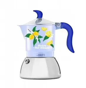 Moka pot Bialetti Fiametta Induction 2-cup, blue (Fruit Vibes)