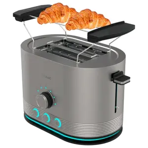 Cecotec Shine&Toast Double 03285 Stainless steel 2-slice toaster 1400 W with defrost function and removable crumb tray