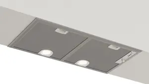 Wall-mounted Bosch range hood DHL755BM Series 4, stainless silver finish