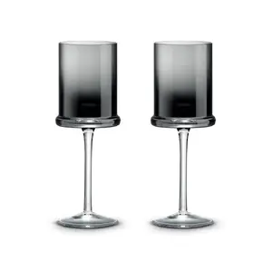 Wine Glasses POZZI MILANO SMOKE GREY 270 ml, set of 2, smoky grey glass