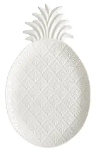 Pasniegšanas šķīvis EASY LIFE Madagascar 36 x 21,5 cm, balts porcelāns