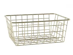 Metāla grozs MPL Consulting PL4123491592 — 24×18×10 cm, zelta krāsa