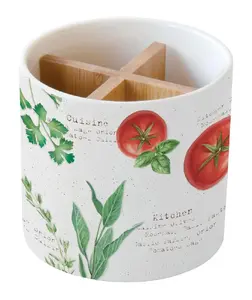 Porcelain Tableware/Utensil Holder EASY LIFE IT402218HOMK 14 x 13.5 cm