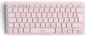 Inateck Bluetooth Keyboard KB01003 pink — QWERTZ layout, wireless compact design
