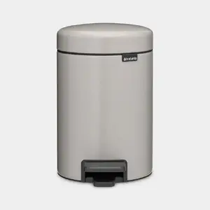 Trash bin BRABANTIA NewIcon with pedal, 3 L, Soft Grey