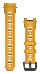Band for Garmin smartwatch, 22 mm width, yellow, length 129 mm