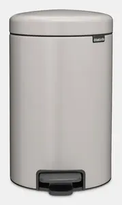 Atkritumu tvertne Brabantia NewIcon Round Steel Grey, diametrs 25,1 cm, dziļums 338 mm