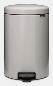 Trash bin BRABANTIA NewIcon 20 L round steel grey, 20 L capacity, Ø 29 cm