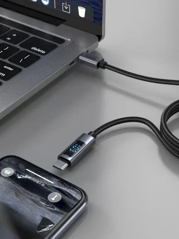 SWISSTEN кабель USB-C — USB-C LCD 60W 1 м Photo 2