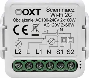 Диммер мини контроллер 2 канала WiFi Tuya OXT 058704