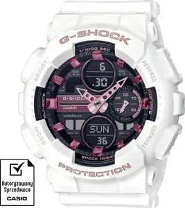 Rokaspulkstenis G-SHOCK Casio GMA-S140M-7AER — ciparu-analogs, triecienizturīgs, sveķu korpuss un siksniņa