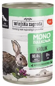 Влажный корм для собак wiejskazagroda Monobiałkowa Кролик для взрослых 400 г