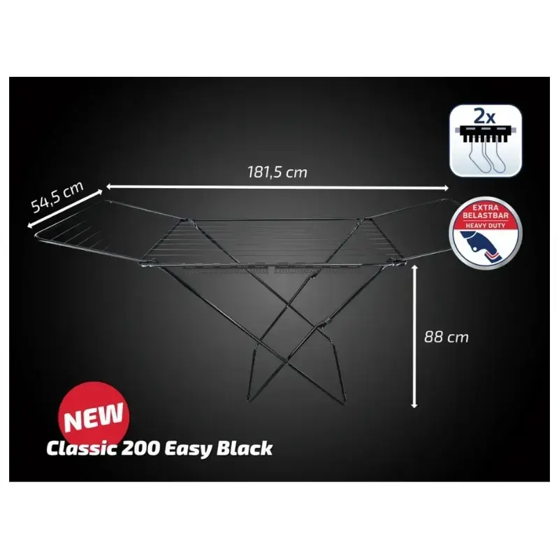 Сушилка Leifheit Classic 200 Easy Black Photo 3