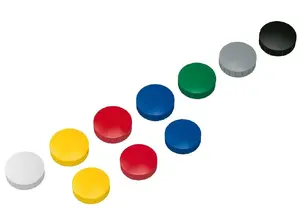 Board magnet Maul 6162499 — plastic, multicolour, 24×24×8 mm, pack of 10