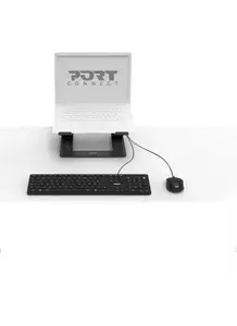 Keyboard and Mouse Set Port Designs 501896 — Wired USB, Cable 1.5 m, Office, Black