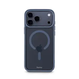 Mobile phone cover HAMA Frame Protect for iPhone 17 Pro Max, cover, transparent blue, fits 17.5 cm (6.9")