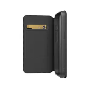Folio phone case Black Rock 00229688 for Apple iPhone 16e, 15.5 cm (6.1"), black, 1 card pocket, desktop stand