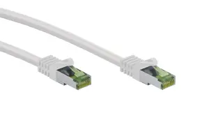 Tīkla savienojošais vads GOOBAY CAT 8.1 S/FTP AWG26 RJ‑45—RJ‑45 0,5 m balts