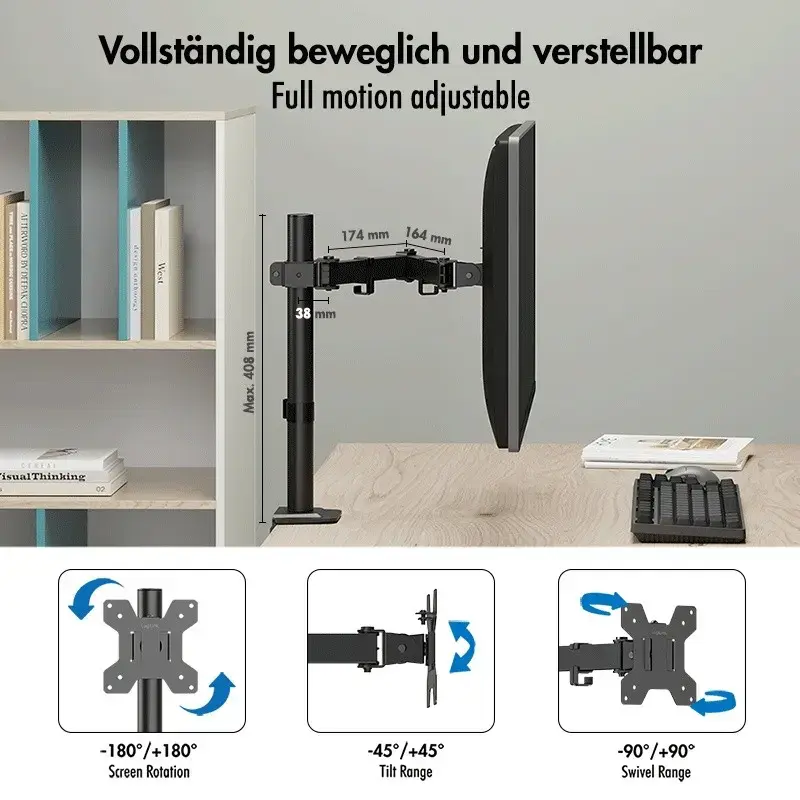 Monitora stiprinājums LOGILINK BP0216 17–32" Photo 5
