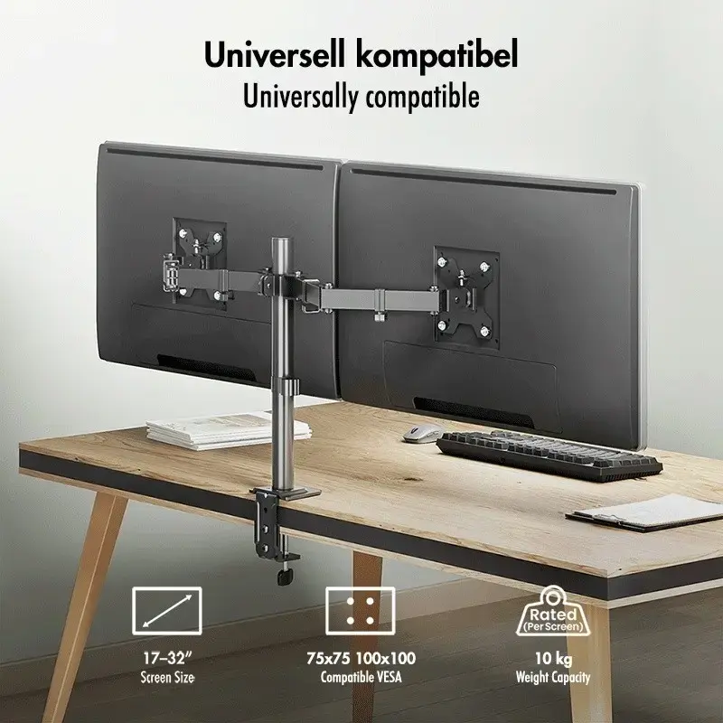 LOGILINK BP0217 dual monitor mount 17–32" Photo 3
