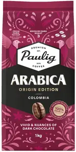 Coffee beans Paulig Arabica Origin Edition Colombia 1 kg, medium roast, whole beans