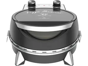 Electric pizza oven SIMFER MKE0-P — 1100 W, 80–300°C, 30 min timer, removable 33 cm pizza stone, black