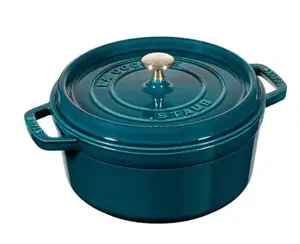 Жаровня Staub 1102437, чугун, эмалированное покрытие, Ø 24 см, синий