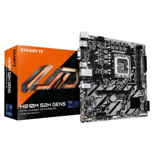 GIGABYTE H810M S2H GEN5 Micro ATX материнская плата — LGA 1851, Intel H810, 2×DIMM DDR5 до 6400 МГц, 1×PCIe 4.0 M.2, 1GbE