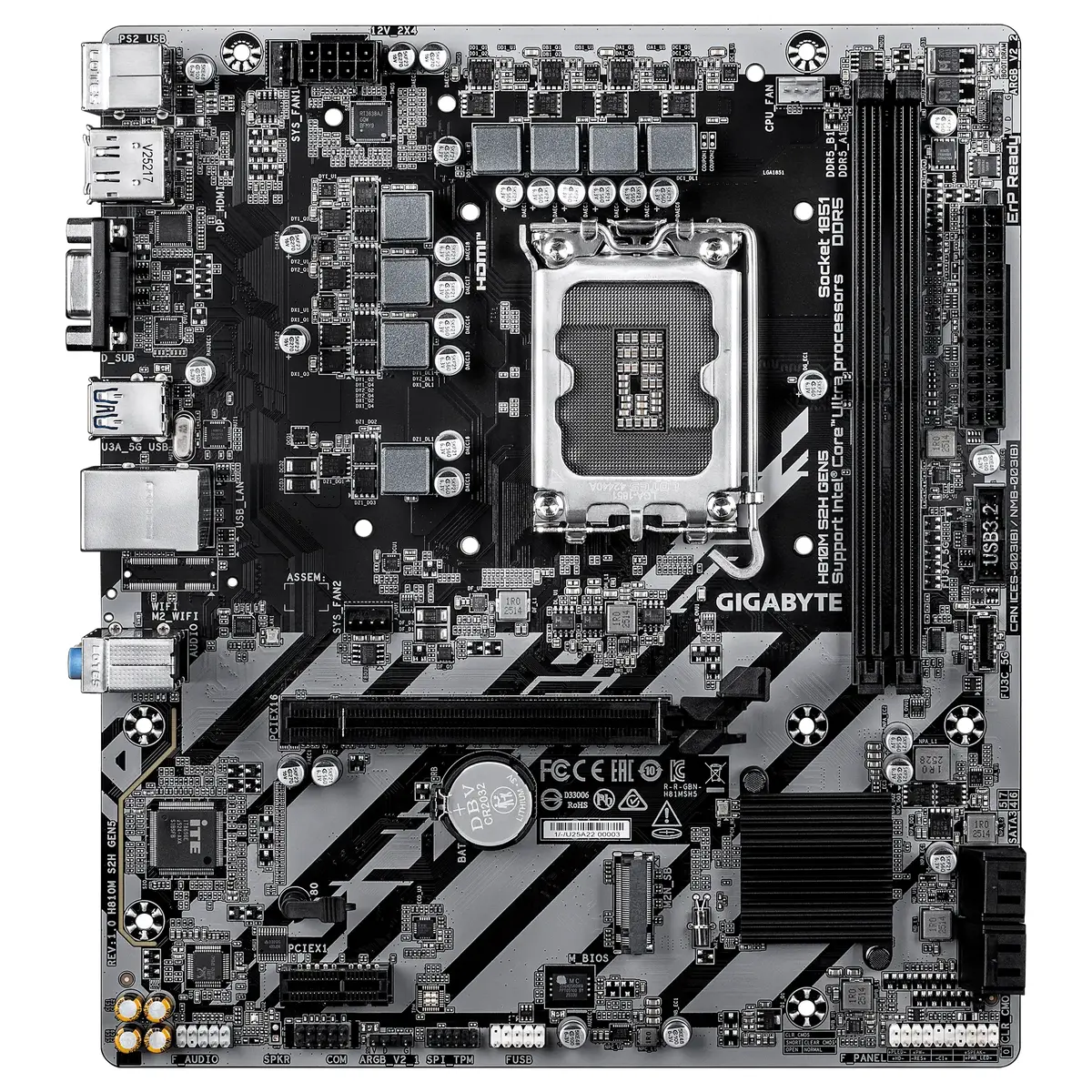 GIGABYTE H810M S2H GEN5 Micro ATX материнская плата Photo 2