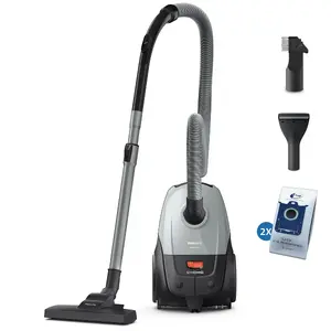 Philips XD2142/12 Cylinder Vacuum Cleaner Dry 850 W 3 L Dust Bag HEPA Grey Black