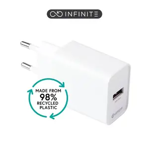 eSTUFF ES637006 Indoor Smartphone AC Charger White Fast Charging