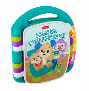 Board Book Baby Toy MATTEL JMM57 — Turquoise illustrated rhyme book for infants