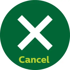 Stop any time with the cancel button