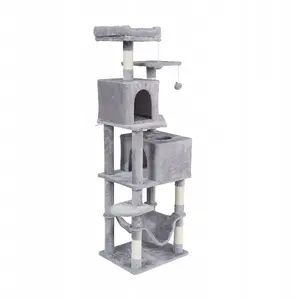 Cat scratching post Rebel Drapak 48x40x155 cm, gray