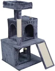 Cat scratching post Rebel RB-1005, 49×46×91 cm, dark gray