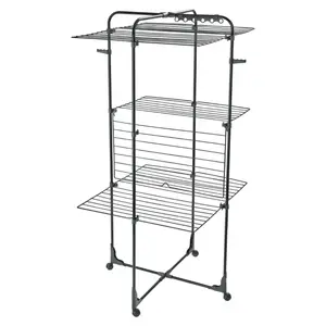 Tumble dryer Leifheit Classic Tower 340 Black — freestanding indoor clothes dryer tower
