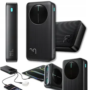 Power bank Joyroom JR-PBF14 Pro 20000mAh 22.5W with digital display, 2×USB-A, 1×USB-C — black