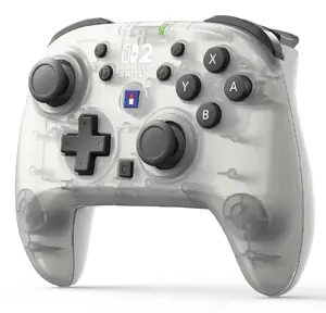 Gamepad Hori NSX-132E for Nintendo Switch 2 — Bluetooth wireless, built-in battery, D-pad, Home button, 10 m range, white/grey