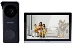 Video intercom kit Hikvision DS-KIS313-P(B) — hybrid HD system, indoor monitor and outdoor station