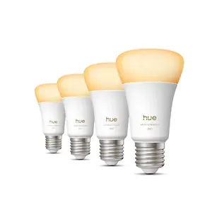 Gaismas spuldze Philips Hue White ambience A60 E27, 6 W, Bluetooth/Zigbee, 810 lm, komplekts 4 gab.